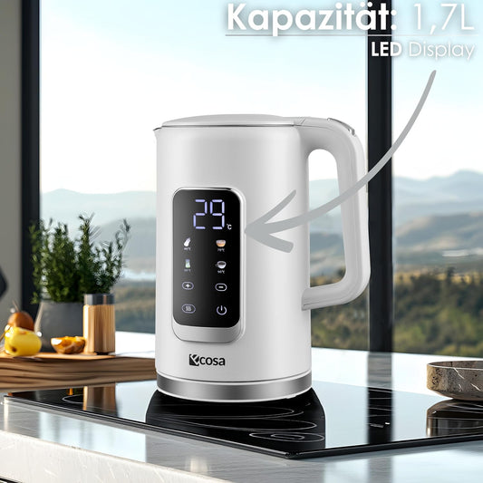 Wasserkocher mit Temperatureinstellung (40°C-100°C)
