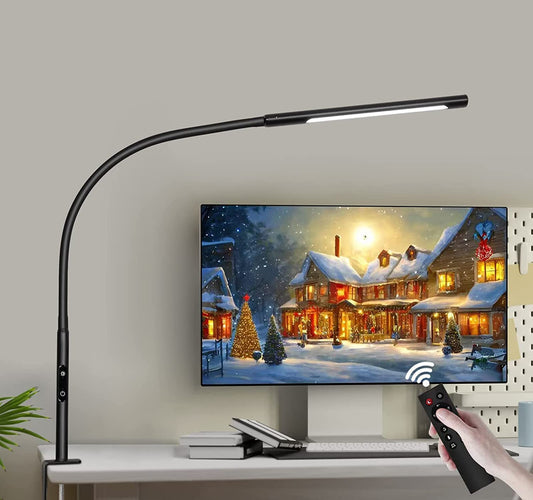 LED Schreibtischlampe mit Fernbedienung, LED Schreibtischlampe mit Fernbedienung, mattschwarz