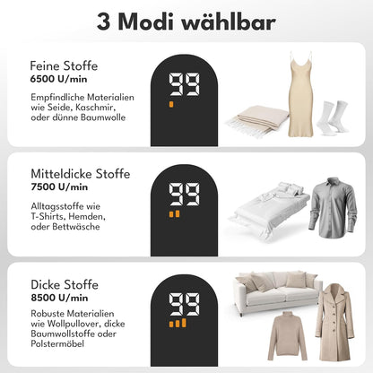 Elektrischer Fusselrasierer mit LED-Anzeige, Schwarz - 2000mah