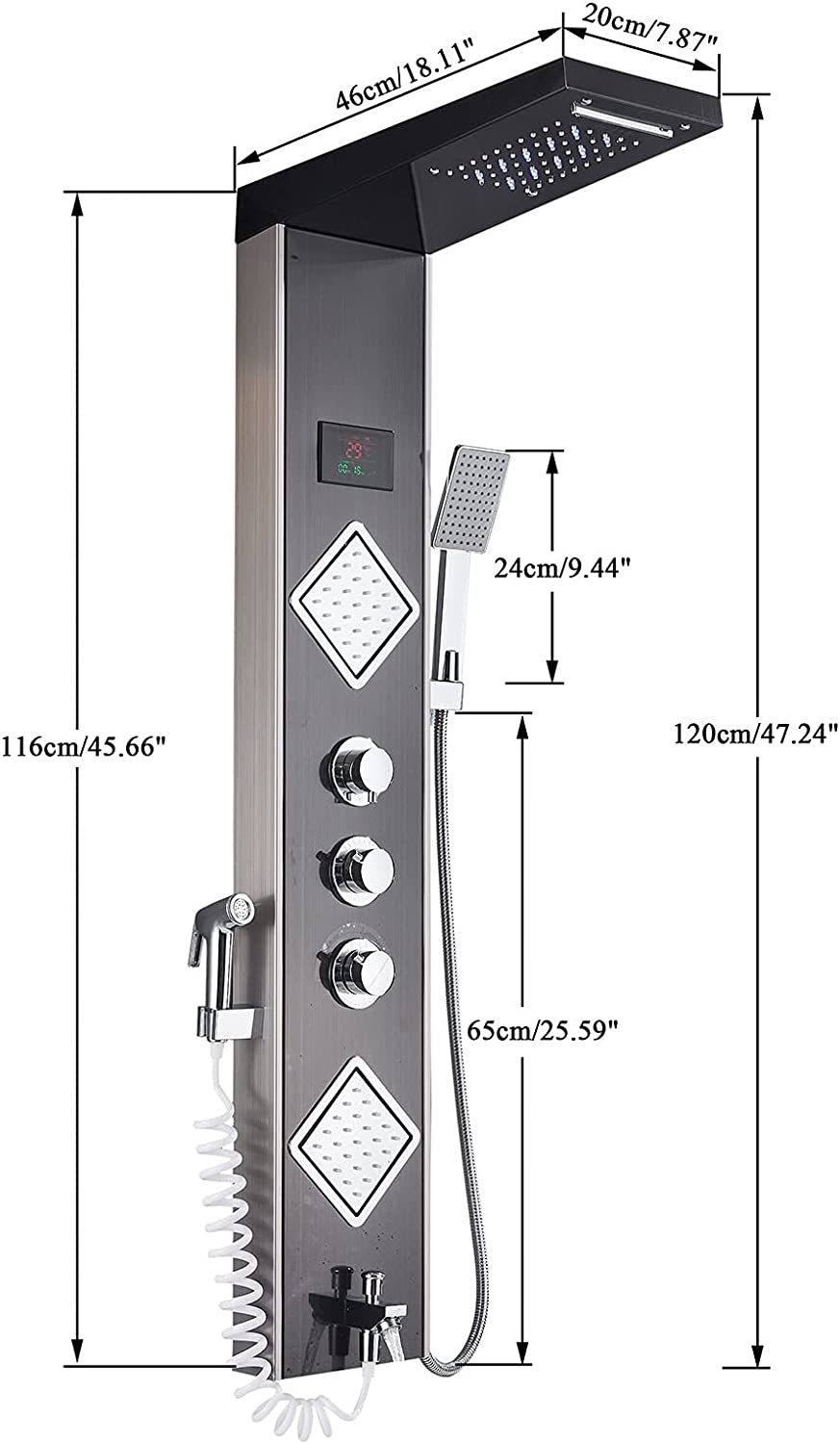 LED Duschpaneel